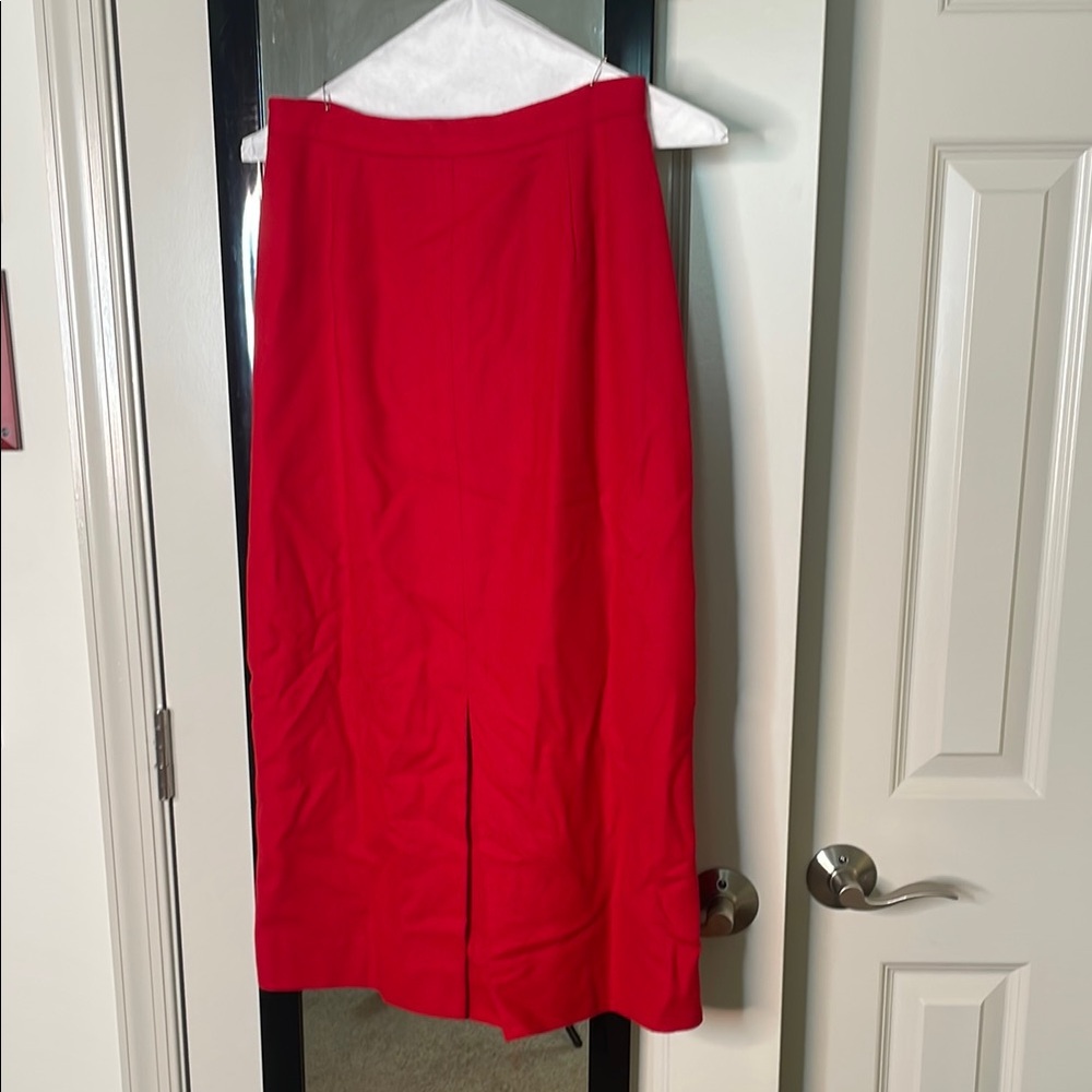 Wool Red Skirt